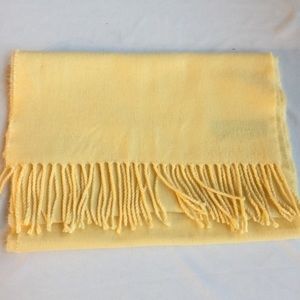 CASHMERE SOFT YELLOW MADE IN ENGLAND SCARF